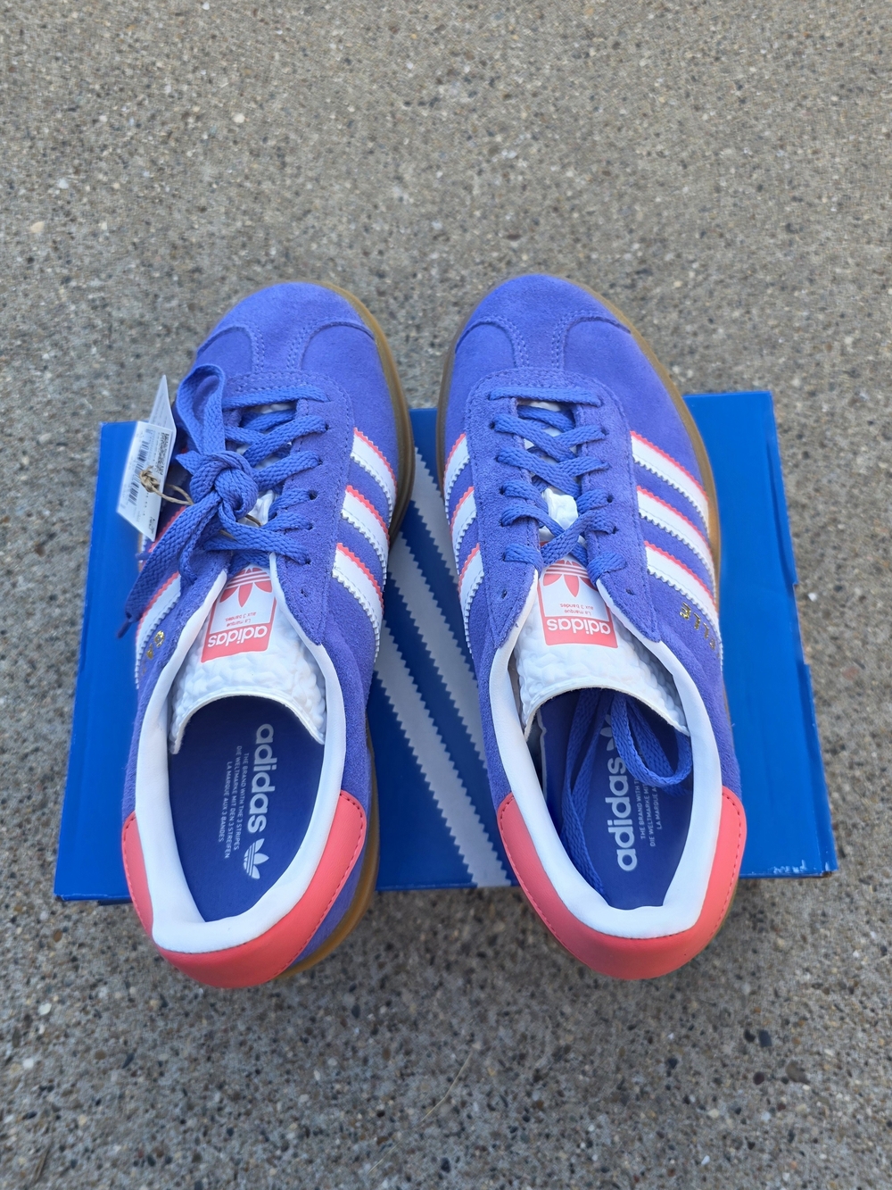 Adidas Kids Gazelle Shoes in Purple with Pink & White youth Girls 6 - Picture 11 of 12